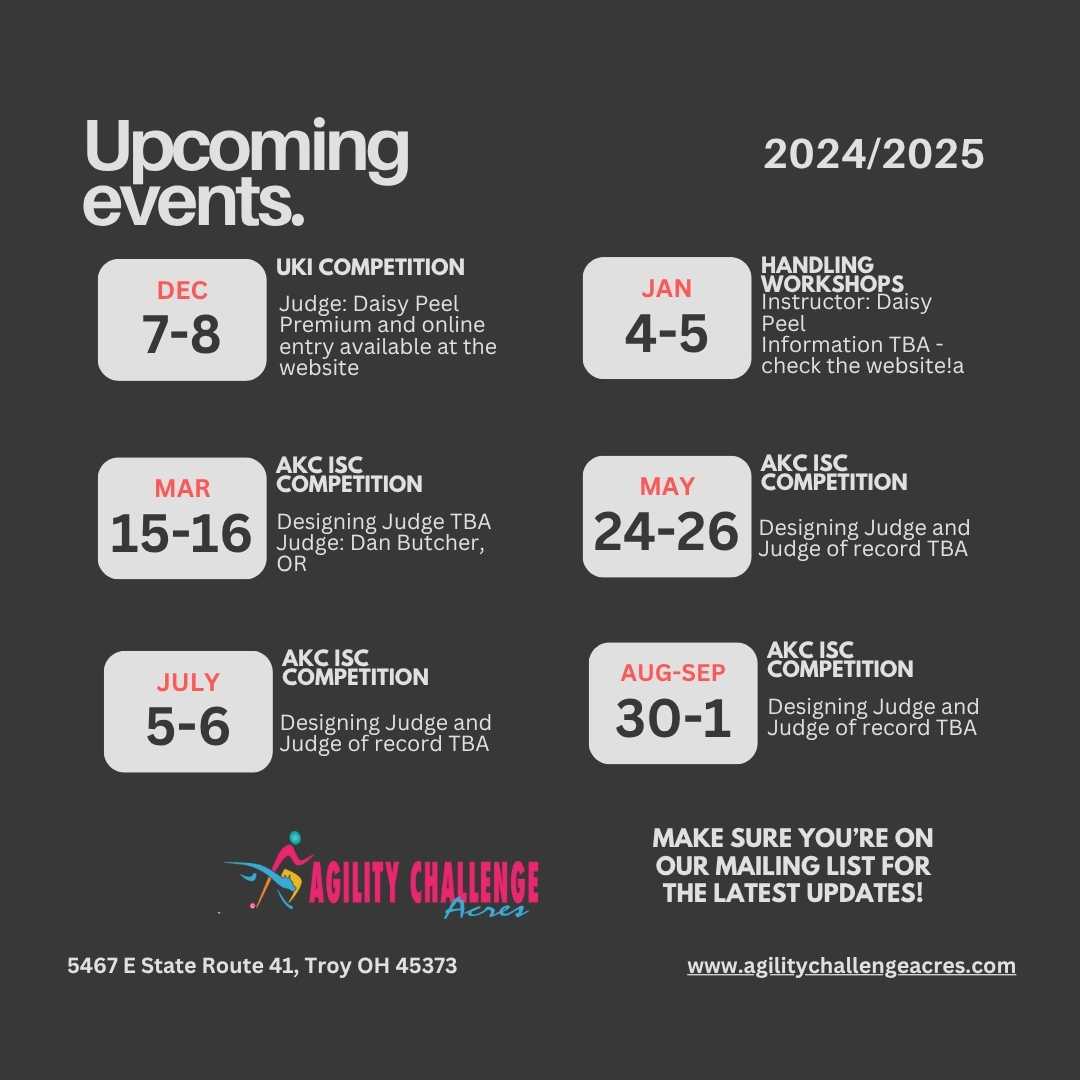 2024-2025 AgCh Acres Events (Instagram Post)